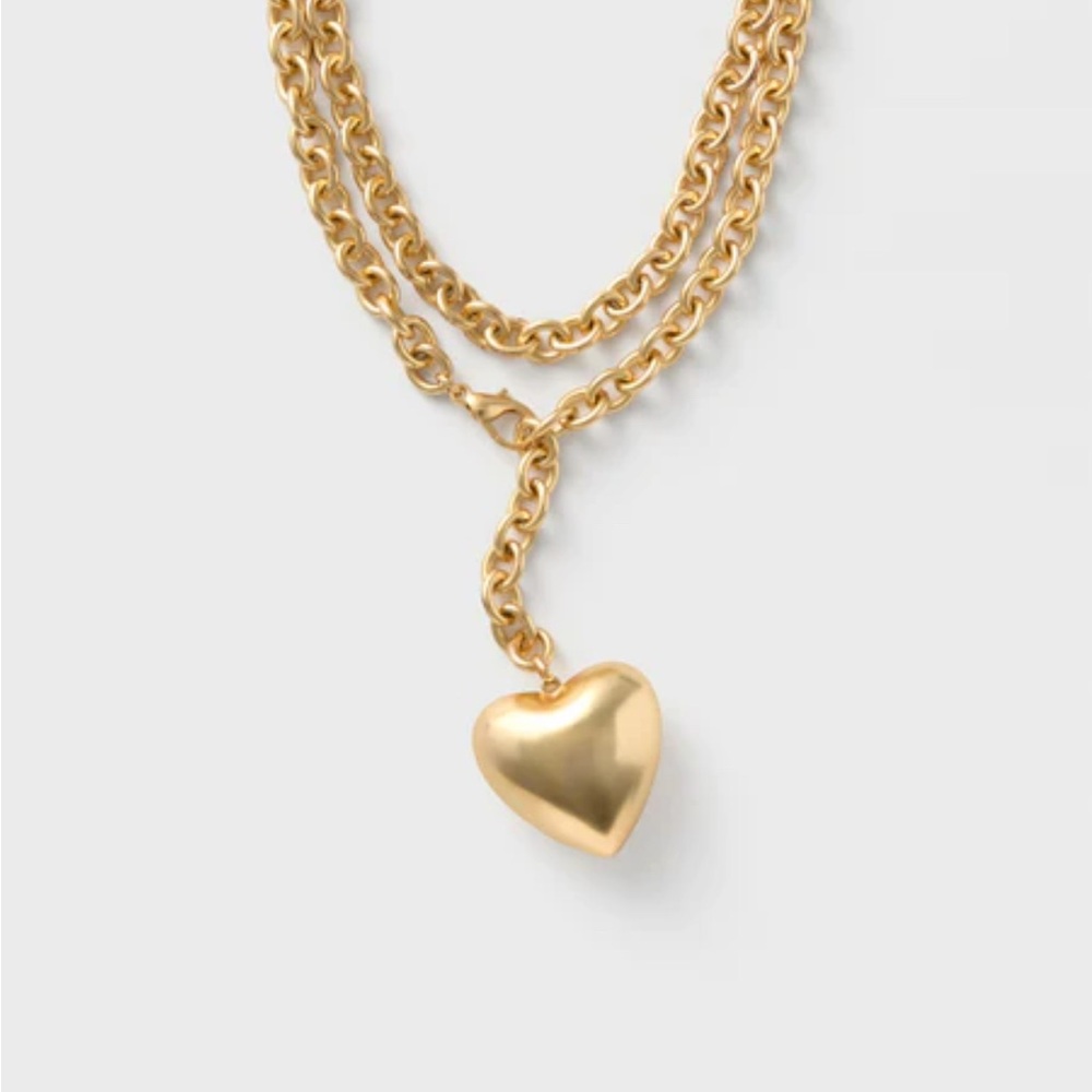 NWT Tuckernuck Gold Heart Pendant Necklace - Picture 4 of 4
